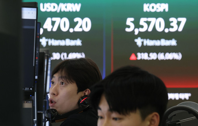 코스피, 미국-이란 종전 기대감에 5%대 급등… 매수 사이드카 발동