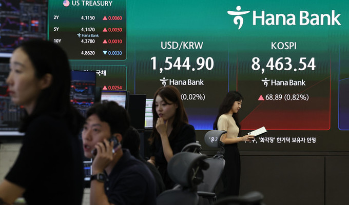 코스피, 장초반 8400대 회복… 미국 기술주 훈풍에 삼전닉스 상승