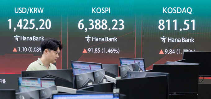 코스피, 6400선 회복… 외국인 '사자'에 삼전닉스 3% 강세